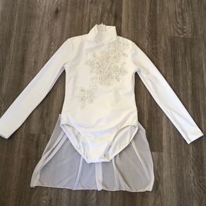 White Lyrical Dance Costume - Custom
